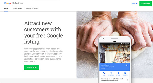 Sign Up with Google My Business