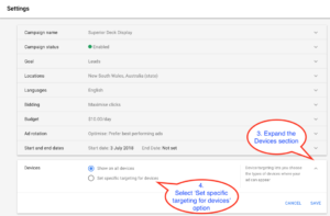 How to Stop Spending on Mobile Applications in a Google Ads Display Campaign Step 2